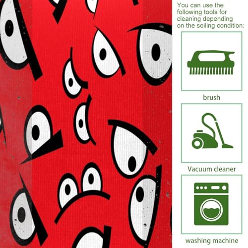 Tapete de cocina lavable antideslizante contra manchas alfombras absorbentes patrón de ojos 5