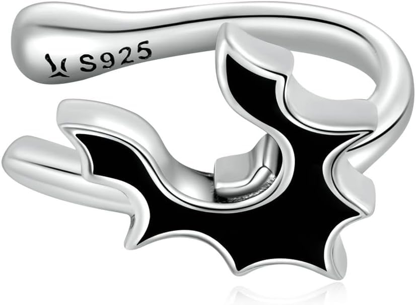 Boucles d'oreilles de chauve-souris en argent sterling à porter au lycée ou en fête