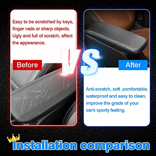Image of Autorder Center Console Cover for 2020 2021 2022 2023 2024 Buick Encore GX Accessories Armrest Cover Anti-Scratch Middle Console Pad Leather Armrest Protector