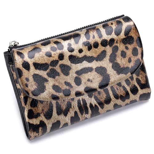 Portefeuille femme cuir léopard marron | L'accessoire idéal pour vos sorties et virées shopping