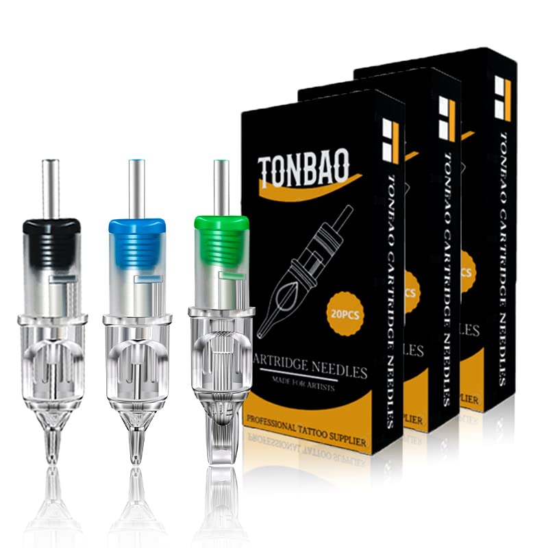 Tattoo Cartridge Needles - TONBAO 100PCS #10 3RL 5RL 7RL 9RL #12 5RS 7RS 9RS 5M1 7M1 9M1 Mixed Size Tattoo Cartridge Needles Professional Disposable Tattoo Needles for Tattoo Supply