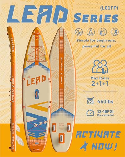 Image of iTAOSTAR Lead 12' x 35 inch /11' x 33 inch Stand Up Paddle Board, Inflatable SUP Board with 5 Fins Stable Design fo Youth, All Skill Levels, Lakes, Oceans