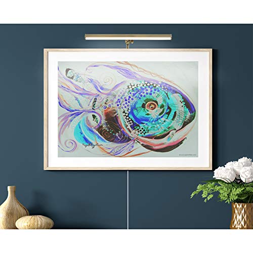 Westinghouse Lighting 7501300 14 Inch, 4 Watt Adjustable Led Picture Light With Decorative Hinge, Antique Brass Finish, 3000K #TOP3