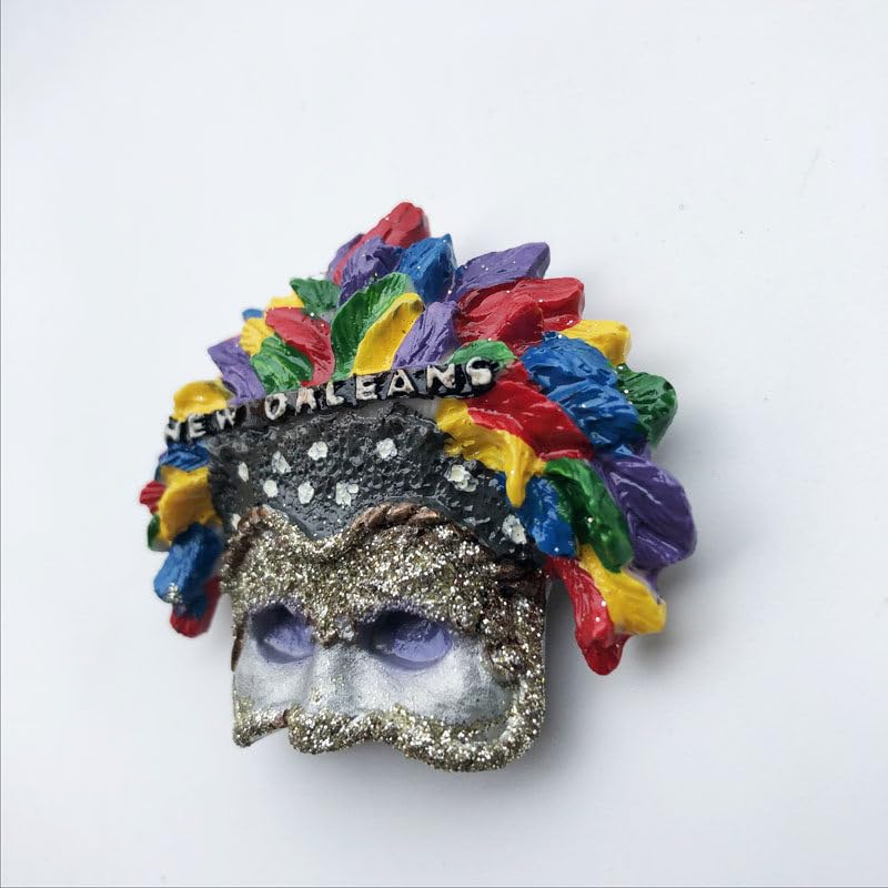 Imán decorativo 3D máscara Mardi Gras de Nueva Orleans miniatura 4