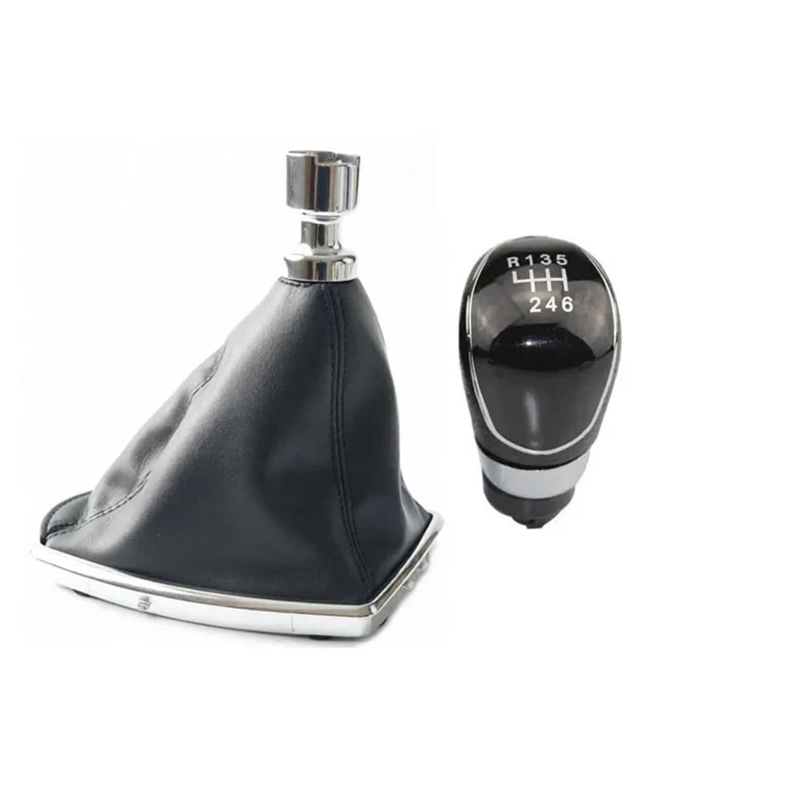 Tusgt 6 Speed Black Gear Shifter Knob Head For Cmax 2007-2010 Gear Shift Knob Lever Change Head Gearbox Shifter Cover(6 Speed Black)