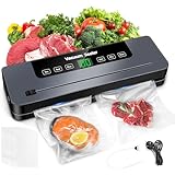 真空パック機 フードシーラー カッター付き【2025新 強力脱気 30cm延長圧着口】<専用袋×50枚付属 >鮮度10倍長持ち 食材保存 操作簡単 全自動/乾湿両用/4モード 鮮度保持・酸化防止 業務用 家庭用 フードセーバー 低騒音 軽量設計 お手入れ簡単 日本語説明書 冷蔵・冷凍対応