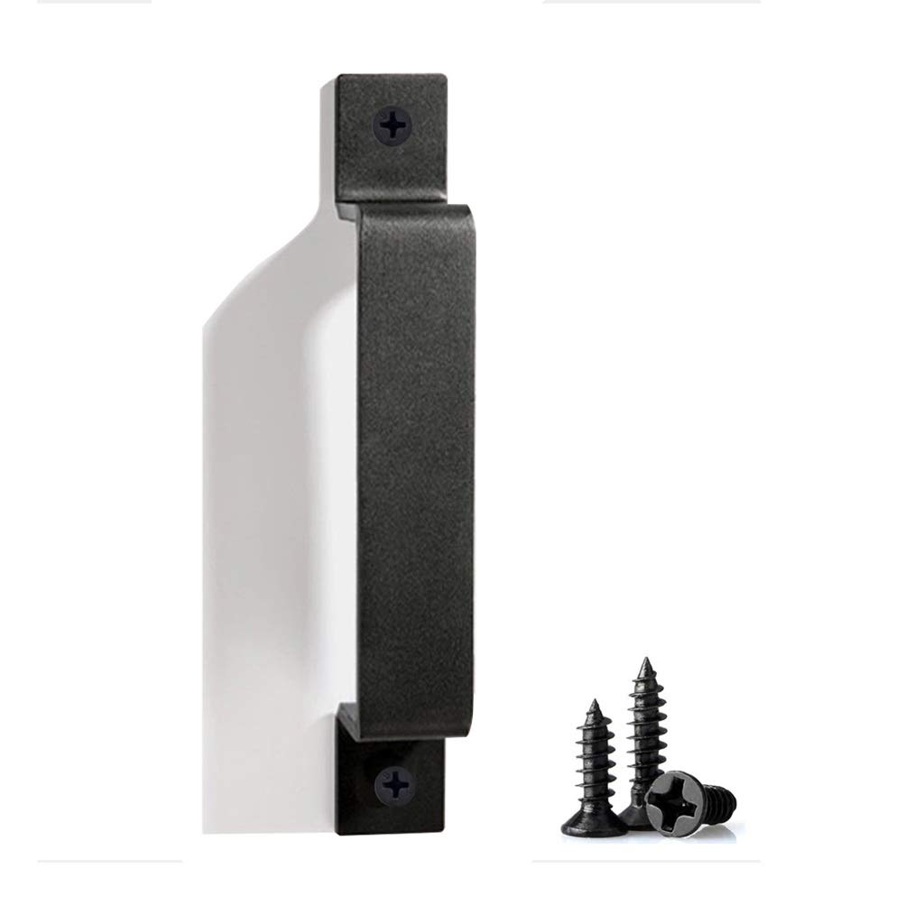 Poignée de porte en fer forgé noir poignée porte bois armoire coulissante 3 tailles