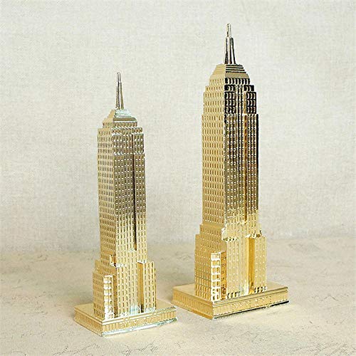 Standbeeld Decoratie Sculptuur18Cm / 22 Cm Bronze Gouden Empire State Building Model Standbeeld Metalen Plating… - Afbeelding 4