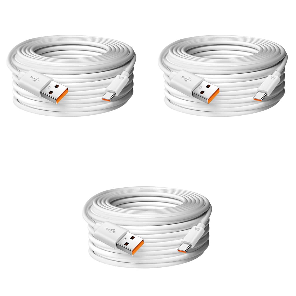 ZORBES® 3PCS 16.4Ft USB to C Extension Cable USB A Type C Power Cable for Security Camera Compatible with Mi 360 Home Security Camera USB C Enabled Devices-image-15