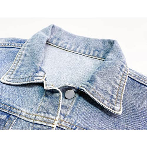 Denim Jacket Little Big Girls Cute Rabbit Sequin Jacket Coat Outwear3