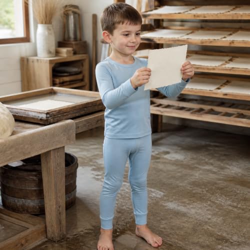 Image of BABY 2T-10Y Toddler Kids Girls Boys Soft Comfy Viscose 2pcs Set Long Sleeve Plain Shirts and Pants Sets