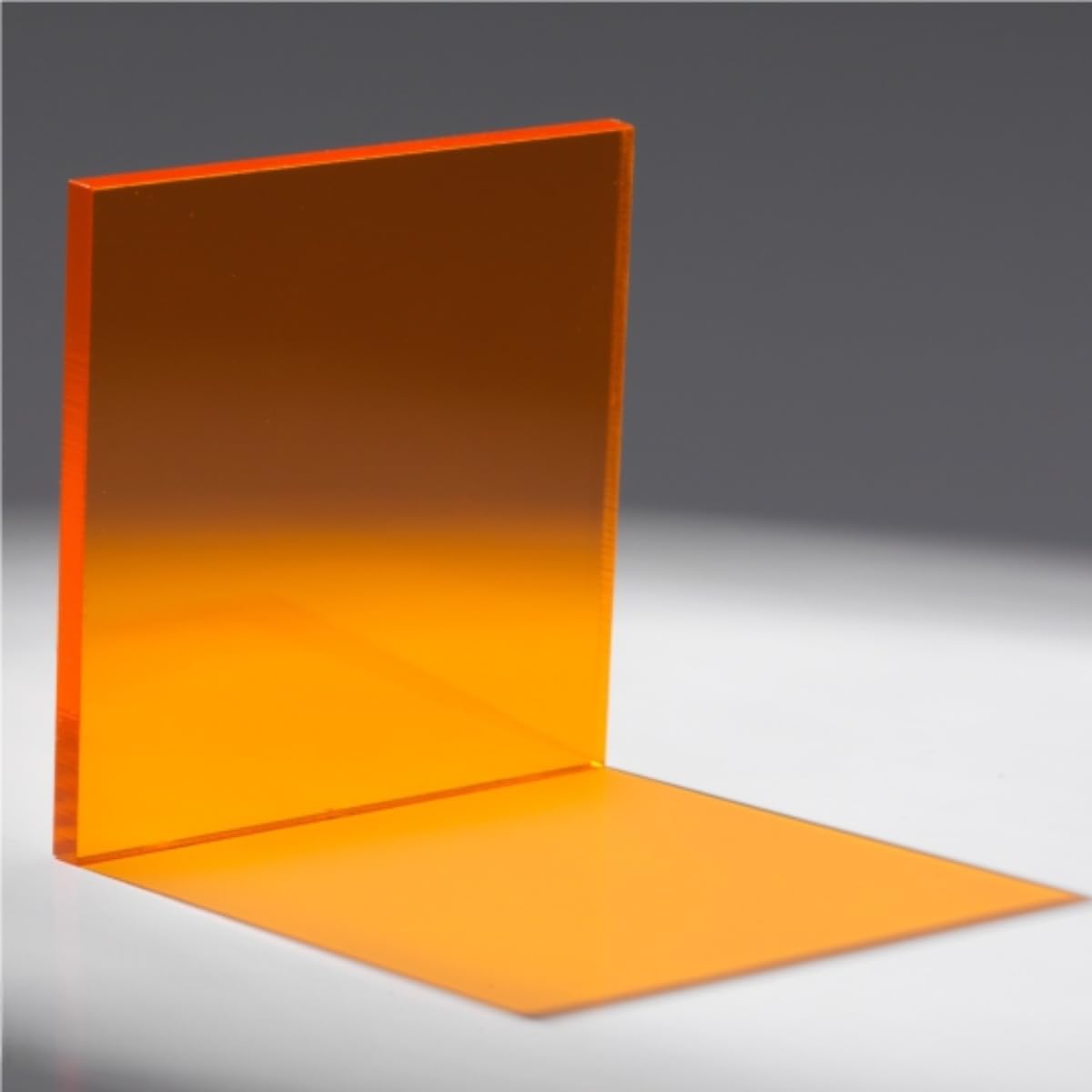 Transparent Acrylic Plexiglass Plastic Sheet - 1/8" Thick (3mm) - Choose Your Size & Color - Perfect for DIY, Hobby, or Craft Projects (Orange, 24" x