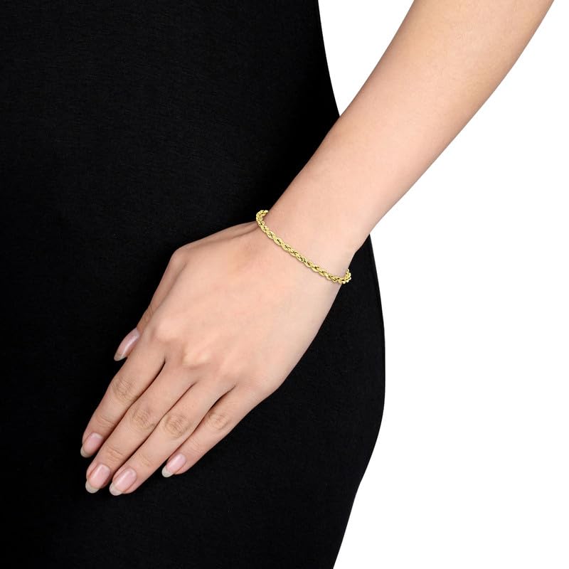 Gold Rope Chain Bracelet for Men & Women – 100% Real 10k or 14k Gold, Lightweight, Premium Craftsmanship2
