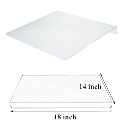 Tabla de cortar acrílica, tabla de cortar transparente para encimera de cocina, tabla de cortar transparente antideslizante con borde protector de