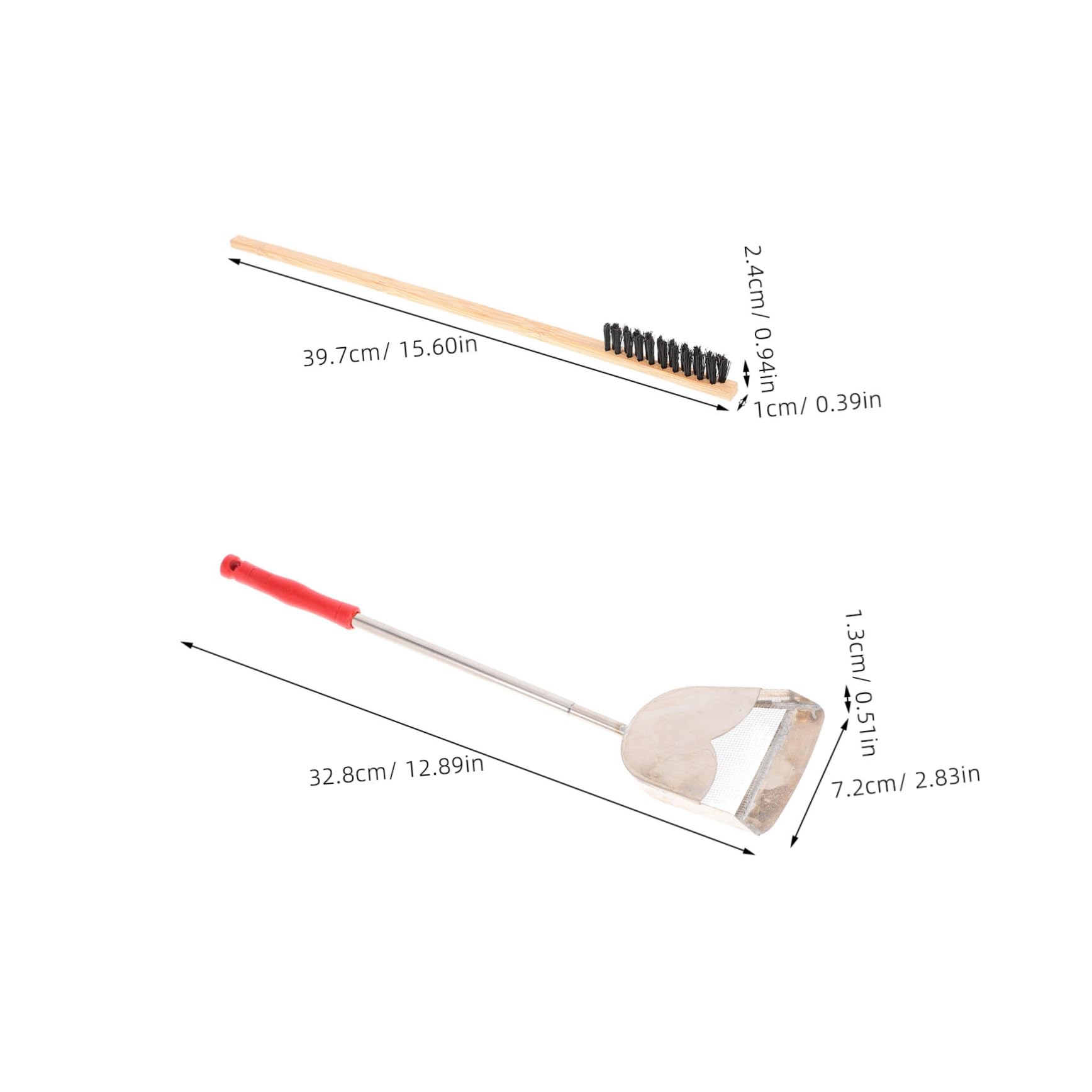 Toddmomy Efficient Bird Cage Cleaning 2-Piece Brush and Shovel Set Chicken Coop Cleaning Tools Pet Bird Supplies Small Animal Cage Cleaner