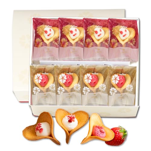 KINEEL ルフル(バニラ・ベリーベリー)16個入/ ハロウィン お歳暮 お菓子 洋菓子 スイーツ ラングドシャ ギフト お祝い お返し 手土産 詰め合わせ 個包装 苺 いちご