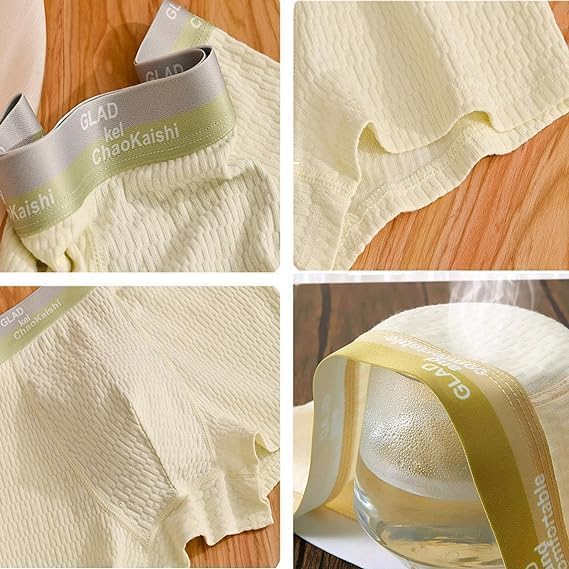 4PCS Bubble Cotton Men's Boxer Briefs, High Elastic Comfort Soft Breathable Sweat Absorbent Boxer Trunks for Men2