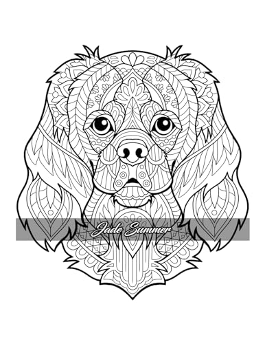 Amazing Dogs Coloring Book: Beautiful Dogs, Adorable Puppies, and Relaxing Designs for Adults and Teens - Image 30
