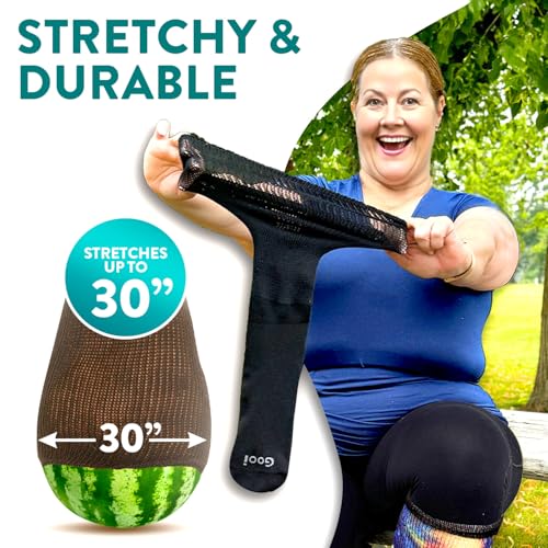 Gooi Extra Wide Diabetic Socks for Swollen Feet Men Women Non Binding Soft Stretch Colorful Design