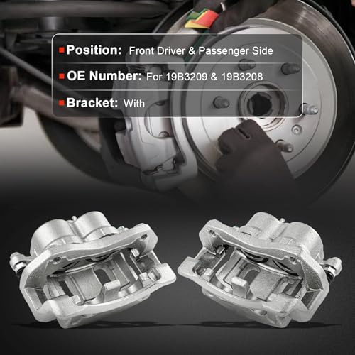 Image of cciyu Front Left & Right Brake Calipers Assembly w /Bracket 19B3209 19B3208 2007 2008 For Hyundai For Entourage,2006 2007 2008 2009 2010 2011 2012 2014 For Kia For Sedona