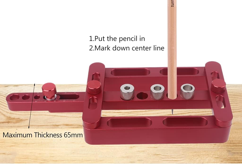 Doweling Woodworking Joinery Hole Drill Guide Self Centering Punching Locator Tool Cabinet Hardware