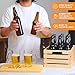FastRack Beer Bottles Amber Glass Longneck Bottles for Home Brewing 22 oz - Crown Cap Refillable Beer Bottles Food Grade – ECO Friendly Proudly Made in the USA, Brown, Pack of 12