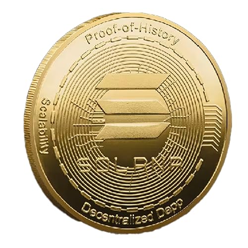 Solana Decentralized Depp Blockchain Crypto Gold Plated Coin