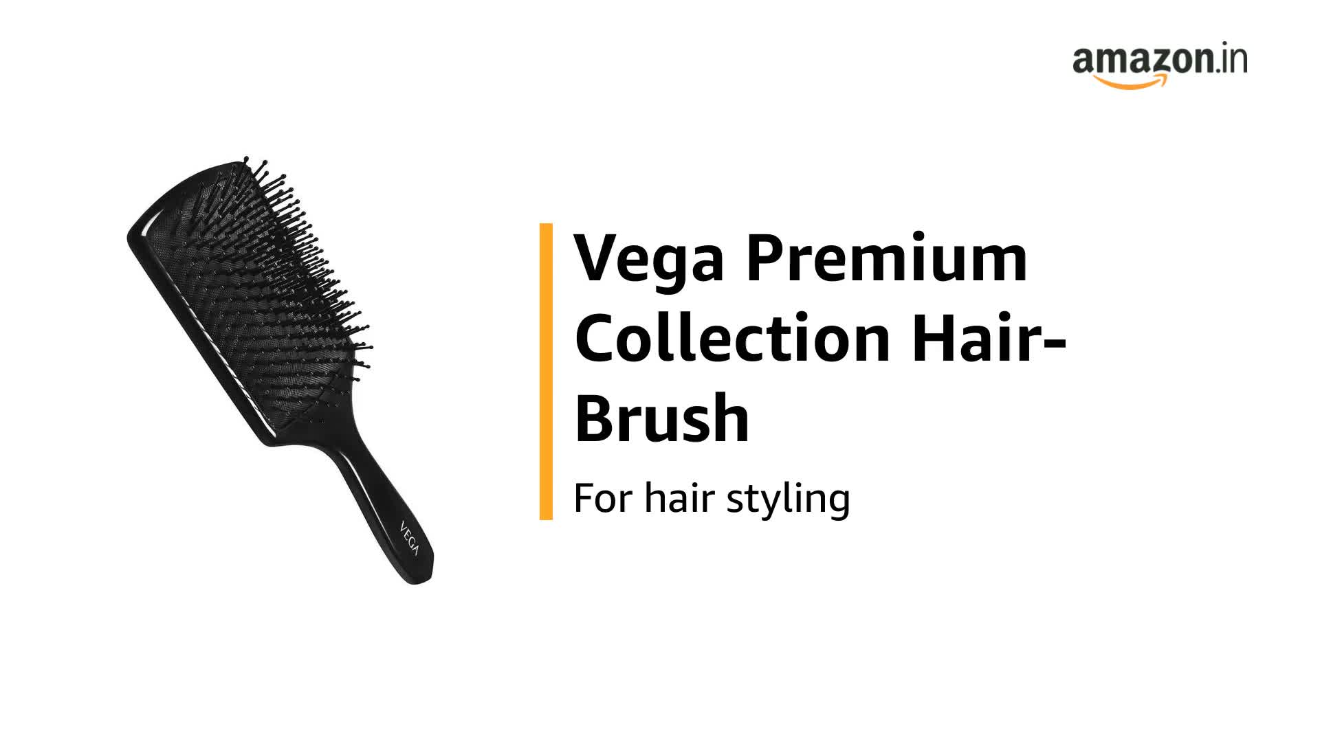 Image of VEGA Premium Collection Mini Paddle Hair Brush (India's No.1* Hair Brush Brand) for Men & Women| Wide Detangler Brush for Long, Thick & Curly Hair | Smooth & Shiny Finish | Hair Comb for Men | (8586)