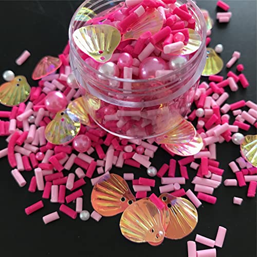 PrettyG 50g Pack Mixes Slices Supplies Polymer Soft Clay Pearl Shell Sequins DIY Decoration for Resin Nail Art Craft Slime Cake Dessert RT-YH (YH03) - Image 2