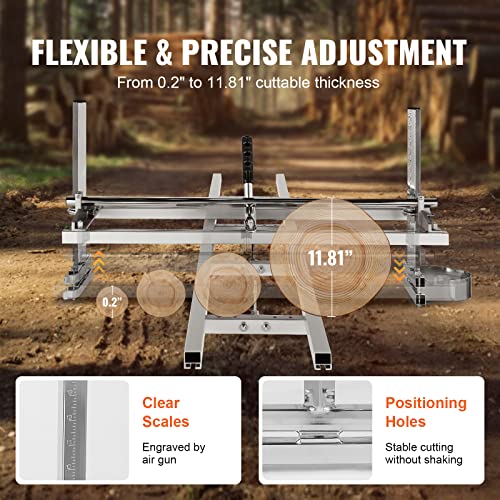 VEVOR Chainsaw Mill with 9ft Rail System