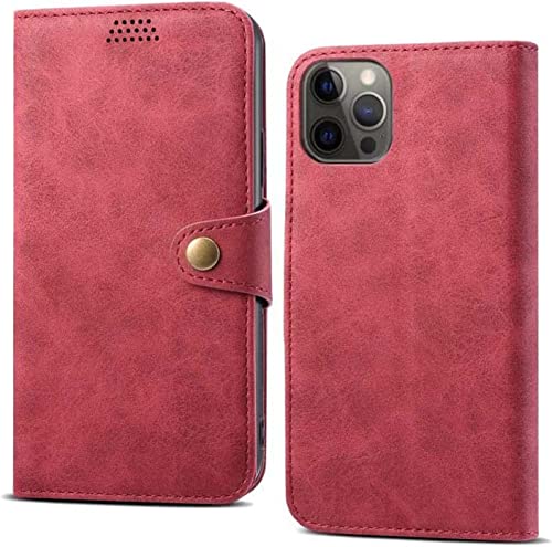 Étui à rabat résistant aux chocs iPhone 14 Pro Max GUMMMY avec béquille rouge