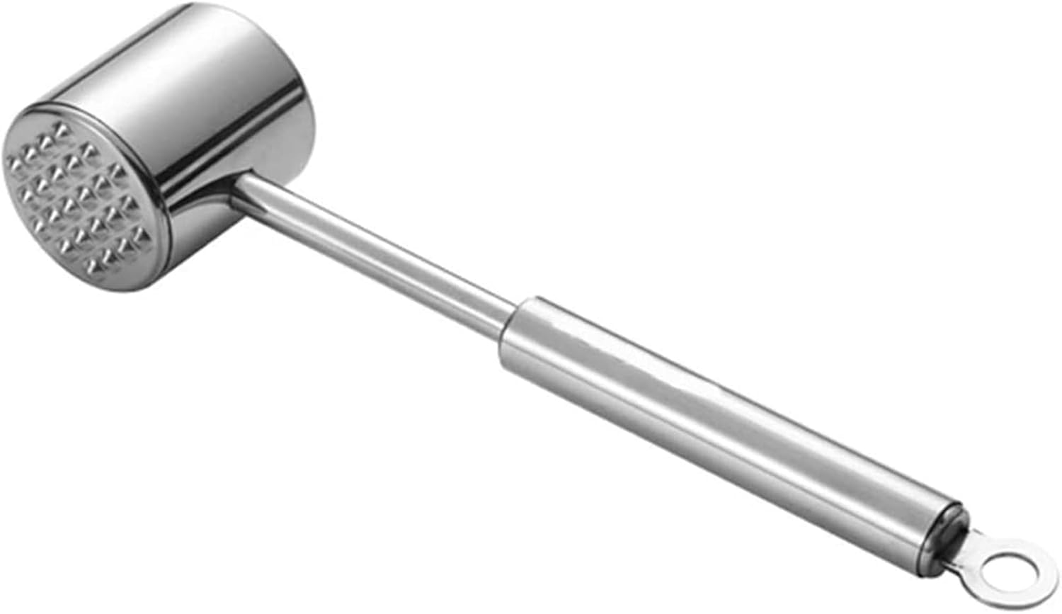 Meat Tenderizer,Stainless Steel Double Sided Meat Mallet,Meat Tenderizer Hammer Mallet with Handle Hanging Hole,304 Stainless Steel Perfect Weight Meat Hammer Pounder Flattner Beater | for Steak Beef