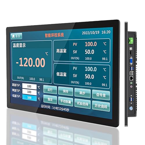 Image of Industrial Computer Touch Screen, 10 Point Touch Industrial Computer, IP65 All-in-One Computer, for Kiosk,Factory, Windows 10 19inch-i7-6500U(4GRAM+128GSSD)