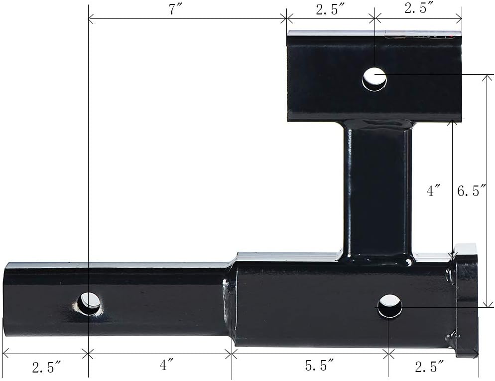 Dual Receiver Extender Trailer Towing Hitch Extension(GTW 5,000 lbs) Trailer Hitches for Vehicles
