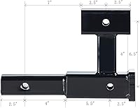 Vista 4 de Extensión de enganche de remolque HITOWMFG con receptor dual (GTW 5,000 lbs)