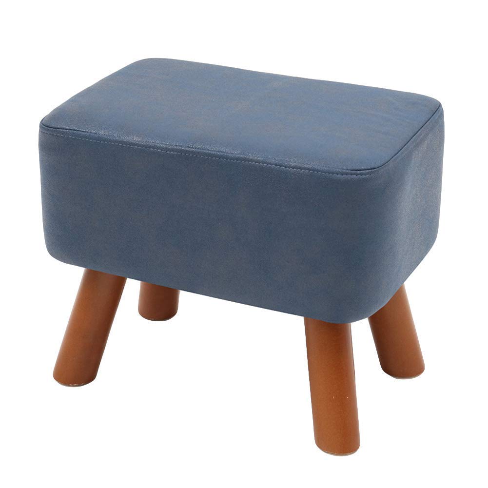 Pouf repose-pieds rembourré en bois massif de haute qualité