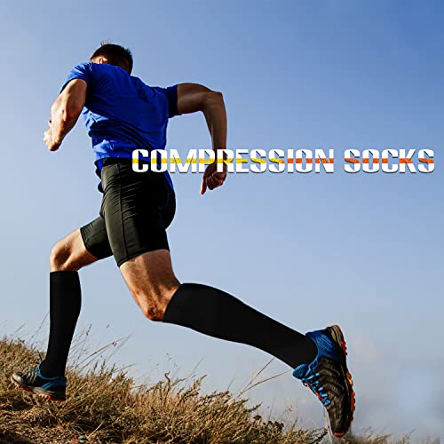 Image of Sooverki Compression Socks for Women and Men Circulation (3 /4 Pairs) is Best Support for Running Athletic Cycling Hiking