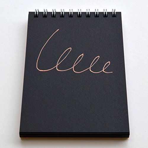 黒いメモ帳 B7リング綴じ(91*133) 色上質最厚口 黒 45枚綴 (北越紀州 色上質紙 ダブルリング 加工)