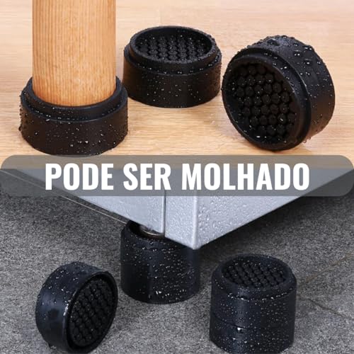 Kit 4 Calços de Borracha Pés de Máquina de Lavar Lavadora Antivibração e Anti-Deslocamento Amorteced
