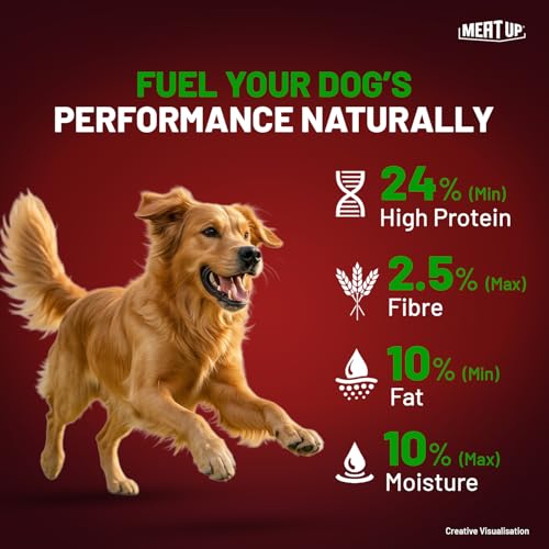 Image of Meat Up Adult Dry Dog Food 6kg (3kg + 3kg) | 100% Vegetarian | Supports Healthy Skin & Beautiful Coat | Rich in Antioxidants | Enriched with Vitamins & Minerals