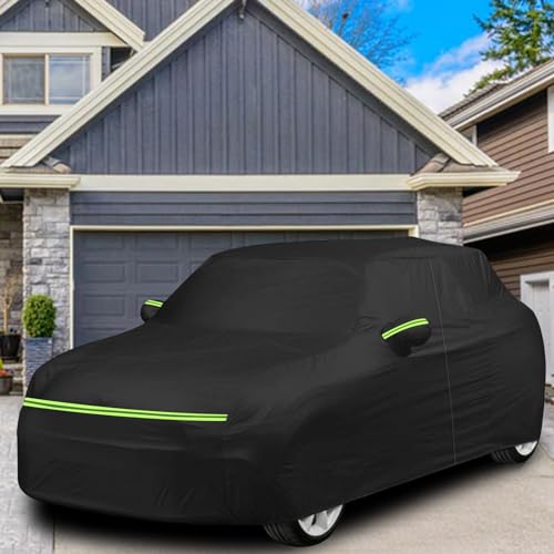 Image of Waterproof Car Covers Replace for 1999-2015 Nissan Xterra, 6 Layers All Weather Custom-fit Car Cover with Zipper Door & Windproof Strap for Snow Rain Dust Hail Protection