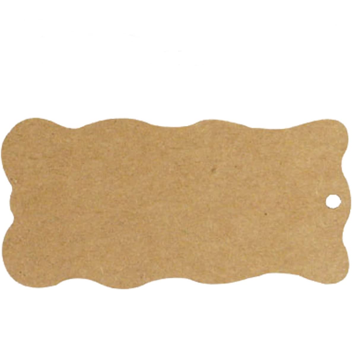 Wrapables 50 Geschenkanhänger/Kraft Tags, mit Gratis Schnitt Saiten für Geschenke, Basteln und Preis Tags Wavy Tag Wavy Tag