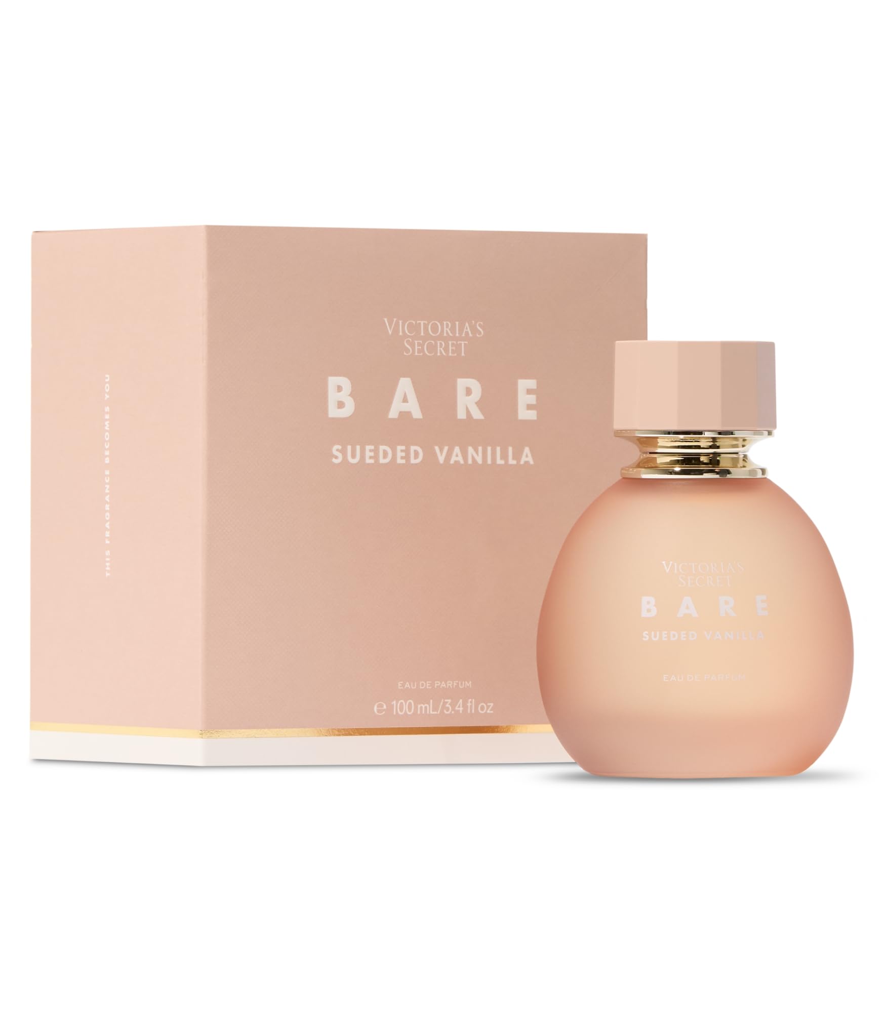 Victoria's Secret Bare Sueded Vanilla Eau de Parfum, Notes of Wild Saffron, Creamy Sandalwood, Vanilla Milk, Perfumes for Women (3.4 oz)
