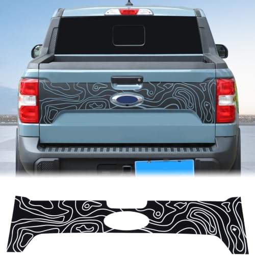Image of Rear Trunk Tailgate Panel Decal Sticker Wrap for Ford Maverick 2022-2026 | Aunginsy Pickup Truck Rear Tailgate Door Panel Terrain Graphics Precut Vinyl Decal Decorative Sticker Protection Accessories