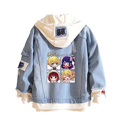 COSABZ Anime oshi no ko Jacket Hoshino ai Cosplay Demin Long Sleeve Jeans Hoodies Harajuku