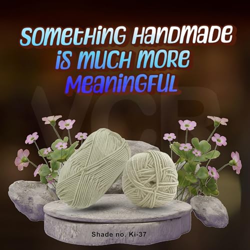 Image of VCR Pearl White Yarn, 100 Grams Hank, 190 Meters Length, Acrylic Ball for Crochet and Knitting, Soft Crosia Threads, Pack of 1 Yarn, Suitable for DIY Crafts