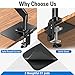 MOUNTUP Monitor Mount Reinforcement for Tempered Glass Desk, Monitor Arm Plate, Steel Bracket for Thin and Most Fragile Table, for Desk C Clamp Installation of Monitors Stand