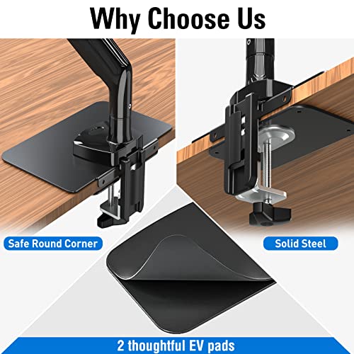Image of MOUNTUP Monitor Mount Reinforcement for Tempered Glass Desk, Monitor Arm Plate, Steel Bracket for Thin and Most Fragile Table, for Desk C Clamp Installation of Monitors Stand