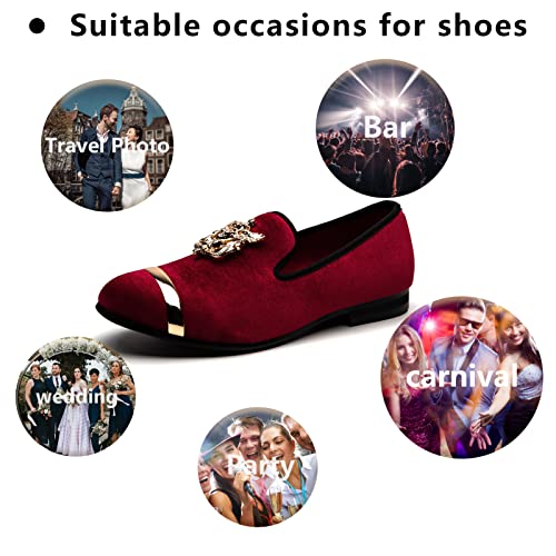 Image of Meijiana Men's Fashion Classic Microfiber PU Leather Loafers and Weeding Dress Shoes for Men