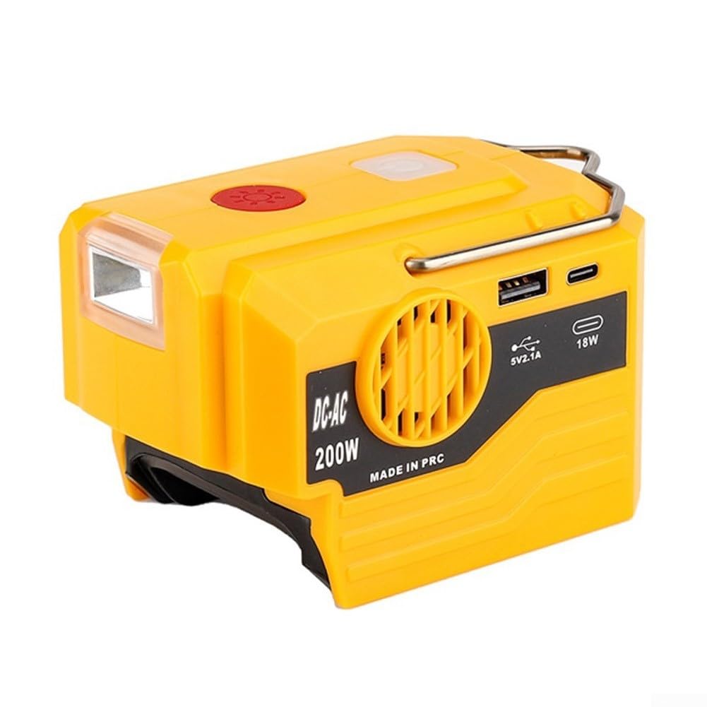 Generador inversor de potencia de 200 W para baterías Bosch de 18 V, fuente fiable de energía para actividades al aire libre (DW-220V)